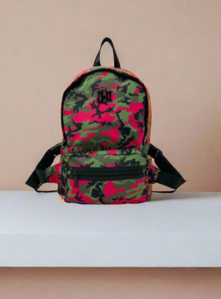 Badgley Mischka Nylon Pink Camo Backpack