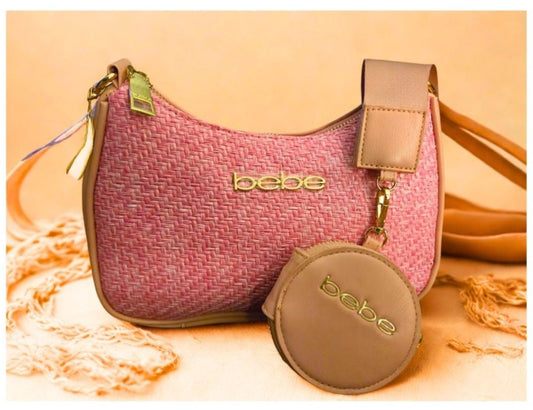 BeBe Pink Crossbody w/ Coin Bag